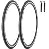 2 Pack 700x25C Bike Tire 700C Foldable Repalcement Tires for Road Bicycle view 1