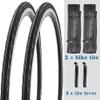 2 Pack 700x25C Bike Tire 700C Foldable Repalcement Tires for Road Bicycle view 2