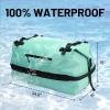 MIER Large Waterproof Duffel Bag Rolltop Dry Backpack Duffle Bags for Kayaking, Rafting, Boating, Swimming, Camping, Travel, Gym, Beach, 80L, Green view 2