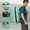 MIER Large Waterproof Duffel Bag Rolltop Dry Backpack Duffle Bags for Kayaking, Rafting, Boating, Swimming, Camping, Travel, Gym, Beach, 80L, Green view 3