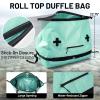 MIER Large Waterproof Duffel Bag Rolltop Dry Backpack Duffle Bags for Kayaking, Rafting, Boating, Swimming, Camping, Travel, Gym, Beach, 80L, Green view 4