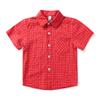 OCHENTA Boy's Plaid Short Sleeve Button Down Sports Casual Shirt Red Tag 150CM - 9-10 Years view 1