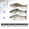 TRUSCEND Fishing Lures - Bass & Trout Swimbaits, Segmented Multi Jointed Swim Baits, Slow Sinking Swimming Lures for Freshwater & Saltwater Fishing Gear Kit view 3