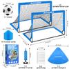 Kids Soccer Goal for Backyard Set - 2 Set of 6X4 / 4X3 ft Toddler Soccer Nets Training Equipment, Soccer Ball, Pop Up Portable Soccer Set for Kids and Youth Games and Training Goals Ages 3-16 Gift view 2