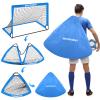 Kids Soccer Goal for Backyard Set - 2 Set of 6X4 / 4X3 ft Toddler Soccer Nets Training Equipment, Soccer Ball, Pop Up Portable Soccer Set for Kids and Youth Games and Training Goals Ages 3-16 Gift view 4
