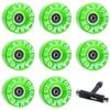 CLAS FOX 78A Indoor or Outdoor 65x35mm Quad Roller Skate Wheels with ABEC-9 Bearings 8 Pcs (Emerald Green) view 2