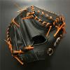 2022 Young Adult Fastpitch Glove Series,Brown with Black PVC 32" Fastpitch Catcher's Mitt,Left (Black) view 4
