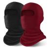 YESLIFE 2 Pieces Balaclava Ski Mask for Men and Women, Summer Face Mask for Motorcycle Helmets, Dirt Bike Accessories Neck Gaiter, Bandanas (Red+Black) view 1