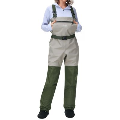 BASSDASH IMMERSE Womens Breathable Stocking Foot Fishing Waders Waterproof Lightweight Chest Wader