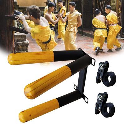 DYK&NX Wing Chun Dummy, Freestand on Tripod Martial Arts Leg Training, Spinning Wooden Dummy, for Hand-Eye Coordination and Footwork Improvement (Size : 3 Spring Hands)