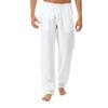 QWENTMTNTY Baggy Pants for Men Linen Cotton Casual Loose Hippie Boho Yoga Summer Solid Color Drawstring Stretch Harem Pants view 1