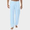 QWENTMTNTY Baggy Pants for Men Linen Cotton Casual Loose Hippie Boho Yoga Summer Solid Color Drawstring Stretch Harem Pants view 2