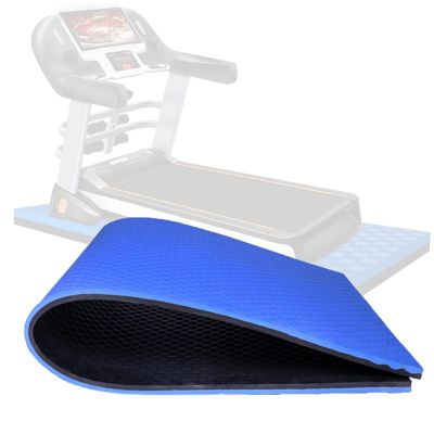 Heavy Duty Floor Protection Mats For Treadmill Spinning Cycling Rowing Machine, Noise Reduction, Anto Vibration, Anto Fatigue Floor Mat, Exercise Equipment Mat ( Color : Black blue , Size : 180*85cm )