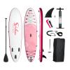 Inflatable Stand Up Paddle Board  Simple Deluxe Premium SUP for All Skill Levels, Pink Paddle Boards for Adults & Youth, Blow Up Stand-Up Paddleboards with Accessories & Backpack, Surf Control view 1