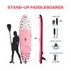 Inflatable Stand Up Paddle Board  Simple Deluxe Premium SUP for All Skill Levels, Pink Paddle Boards for Adults & Youth, Blow Up Stand-Up Paddleboards with Accessories & Backpack, Surf Control view 2