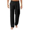 QWENTMTNTY Baggy Pants for Men Linen Cotton Casual Loose Hippie Boho Yoga Summer Solid Color Drawstring Stretch Harem Pants view 1