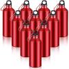 CHENGU 10 Pcs Aluminum Water Bottle 20 oz Reusable Bottles Lightweight Leak Proof Aluminum Sports Travel Bottles with Twist Cap Buckle for Gym, Hiking, Cycling, Camping, Fishing (Red) view 1