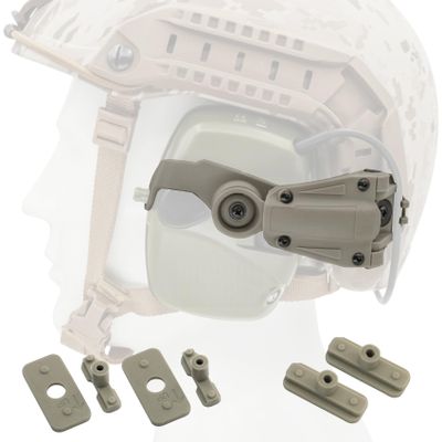 Tactical Helmet ARC Rail Adapter for Tactical Electronic Shooting Earmuffs, Compatible with Howard Leight Impact Sport Product Model R - 01526 Headphones (DE)