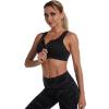 ANUFER Womens Plus Size 2 Pack High Impact Sports Bra - Zip Front - Wirefree and Removable Pads - Racerback Yoga Sports Tank Top Black + Black XXL view 3