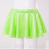 Aislor Girl's Metallic Flared Skater Skort Ballet Dance Athletic Mini Skirt Latin Ballroom Performance Scooter Skirt Fluorescent Green 13-14 Years view 4