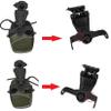 Tactical Helmet ARC Rail Adapter for Tactical Electronic Shooting Earmuffs, Compatible with Howard Leight Impact Sport Product Model R - 01526 Headphones (BK) view 3