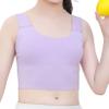 Freebily Kids Girls Solid Color Sport Bras Top with Padded Seamless Training Crop Bra Workout Activewear Purple 13-14 Years view 1