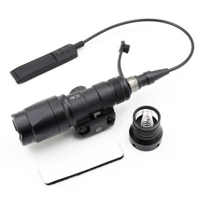 LThyzszb Tactical Picatinny Flashlight M300A Mini Light LED Whitelight with Strobe Weapon Light with Pressure Switch Tactical Flashlight 400 Lumens, Black