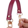 Leather Replacement Top Handle in Fuchsia Compatible with NeoNoe and Designer Bags,  Wide Leather Short Handle and U-Shaped Leather Strap view 1