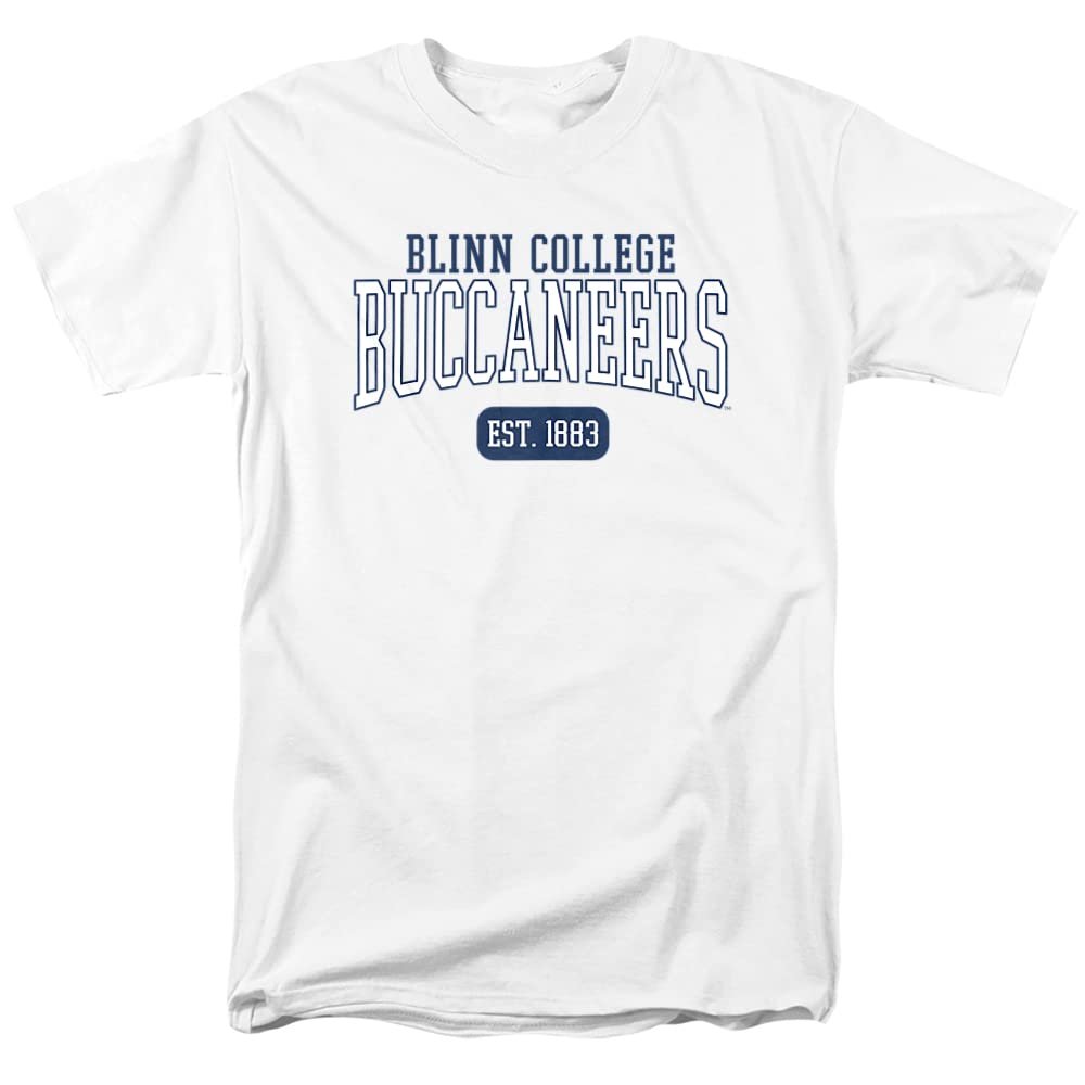 Blinn College Official Est. Date Unisex Adult T Shirt,White, 5X-Large