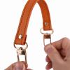 Leather Replacement Top Handle in Orange Compatible with NeoNoe and Designer Bags,  Wide Leather Short Handle and U-Shaped Leather Strap view 1