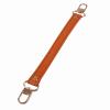 Leather Replacement Top Handle in Orange Compatible with NeoNoe and Designer Bags,  Wide Leather Short Handle and U-Shaped Leather Strap view 2
