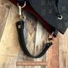 Leather Replacement Top Handle in Black Compatible with NeoNoe and Designer Bags,  Wide Leather Short Handle and U-Shaped Leather Strap view 4