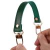 Leather Replacement Top Handle in Emerald Green Compatible with NeoNoe and Designer Bags,  Wide Leather Short Handle and U-Shaped Leather Strap view 1