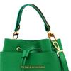 Leather Replacement Top Handle in Emerald Green Compatible with NeoNoe and Designer Bags,  Wide Leather Short Handle and U-Shaped Leather Strap view 2