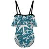 BAIKUTOUAN Plane Aircraft Airplane Jet Girls' One Piece Swimsuit Adjustable Off Shoulder Bathing Suit Beach Ruffle Swimwear 8-10Y130cm view 1