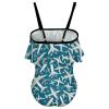 BAIKUTOUAN Plane Aircraft Airplane Jet Girls' One Piece Swimsuit Adjustable Off Shoulder Bathing Suit Beach Ruffle Swimwear 8-10Y130cm view 2