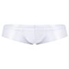 Linjinx Men's Oily Glossy Cheeky 1/2 Back Coverage Bulge Boxers Enhancing Pouch Skimpy Underwear White XX-Large view 1