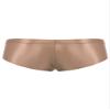 Linjinx Men's Oily Glossy Cheeky 1/2 Back Coverage Bulge Boxers Enhancing Pouch Skimpy Underwear Coffee XX-Large view 2
