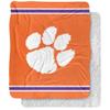 Clemson University Blanket, 50"X60" Primary Logo,Silky Touch Sherpa Back Super Soft Throw Blanket view 1