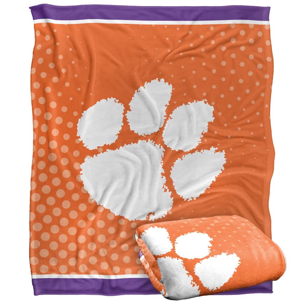 Clemson University Blanket, 50"X60" Logo Dots,Silky Touch Super Soft Throw Blanket