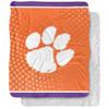 Clemson University Blanket, 50"X60" Logo Dots,Silky Touch Sherpa Back Super Soft Throw Blanket view 1