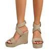 ZBYY Wedge Sandals for Women Wide Width Slingback Platform Open Toes Summer Cross Ankle Strap Espadrille Wedge Sandals view 1