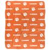 Clemson University Blanket, 50"X60" Logo Pattern,Silky Touch Sherpa Back Super Soft Throw Blanket view 2