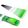 QunYing 300 340 400 500 600 Spine Traditional Archery Carbon Feather Arrows 31 Inch for Recurve Compound Bow Longbow Hunting Targets Arrow 12PCS Green 300 view 1