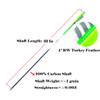 QunYing 300 340 400 500 600 Spine Traditional Archery Carbon Feather Arrows 31 Inch for Recurve Compound Bow Longbow Hunting Targets Arrow 12PCS Green 300 view 2