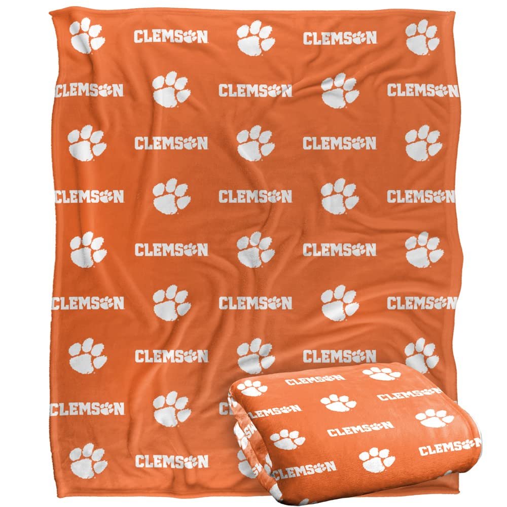 Clemson University Blanket, 50"X60" Logo Pattern,Silky Touch Super Soft Throw Blanket