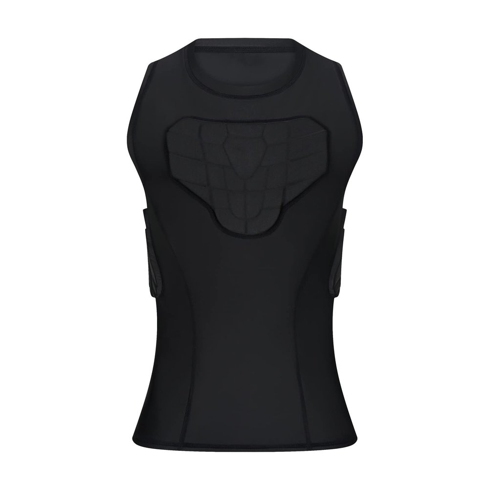 Topeter Youth Catchers Gear for Softball, Boys Padded Chest Protective Shirt for Hockey Paintball Training Tank Top (YL)
