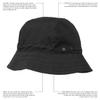 BUILTCOOL Adult Mesh Panel Bucket Cap  Boonie Hat for Fishing, Camping, and Kayaking - Small/Medium, Black view 2