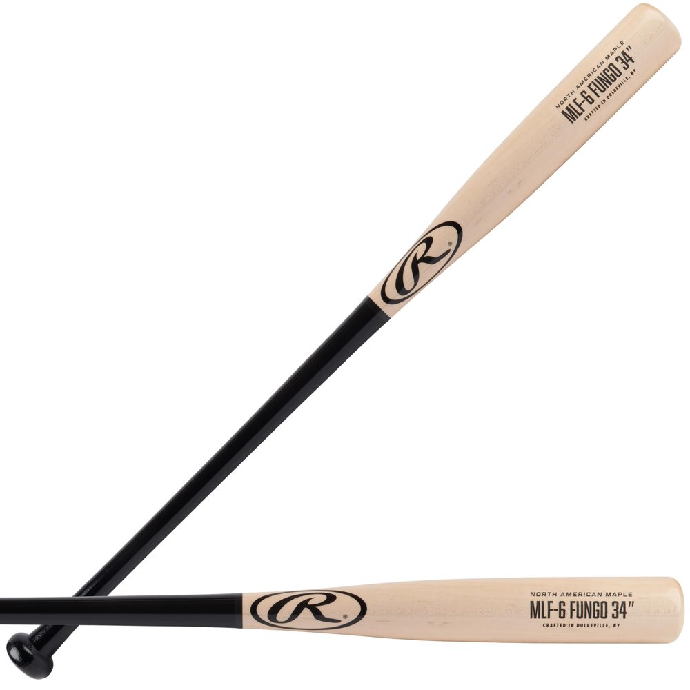 Rawlings | Maple Training FUNGO Bat | Baseball/Softball | 34 | Infield | Black/Natural