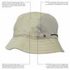 BUILTCOOL Adult Mesh Panel Bucket Cap  Boonie Hat for Fishing, Camping, and Kayaking - Small/Medium, Khaki view 2